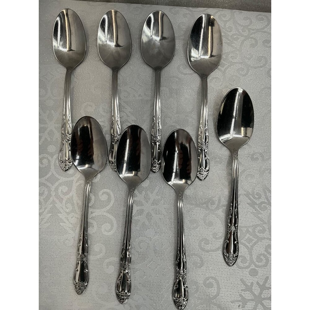 Oneida Venus Stainless Tablespoon Soup Spoon Set‎ Of 9
